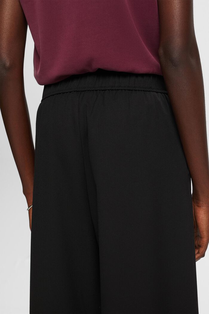 Kalhoty se širokými nohavicemi, bez zapínání, BLACK, detail image number 4