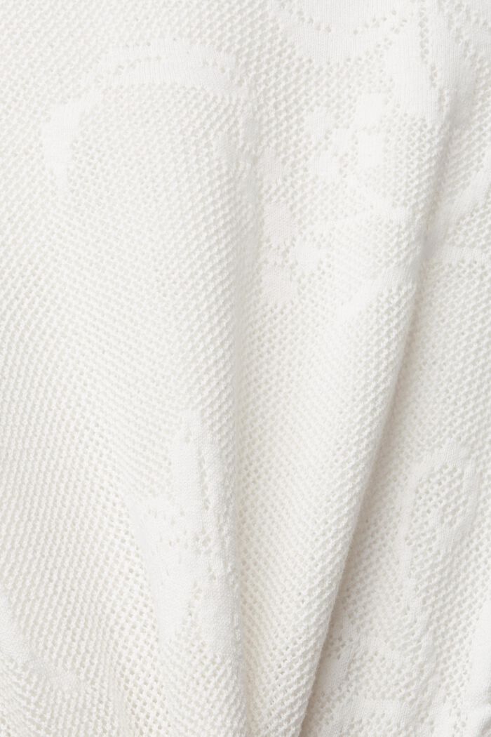 Pulovr s květovaným vzorem, OFF WHITE, detail image number 4