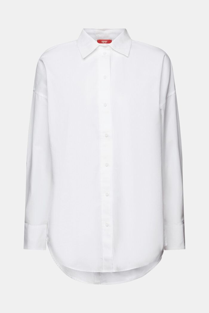 Oversize košilová halenka, WHITE, detail image number 6