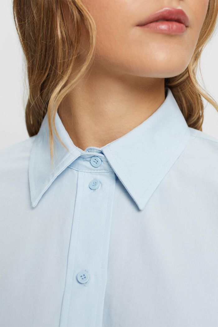 Oversize košilová halenka, PASTEL BLUE, detail image number 2