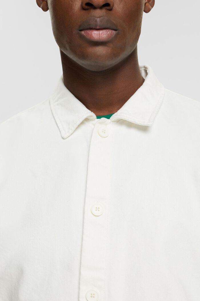Košilová bunda z bio bavlny, OFF WHITE, detail image number 2