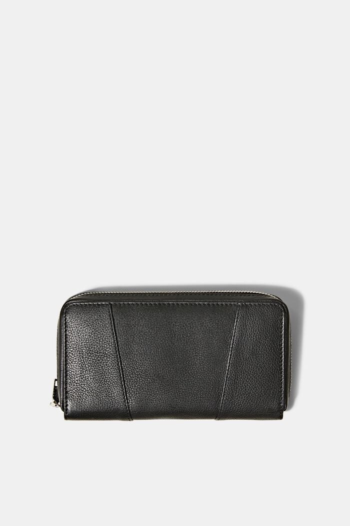 Kožená peněženka, BLACK, overview