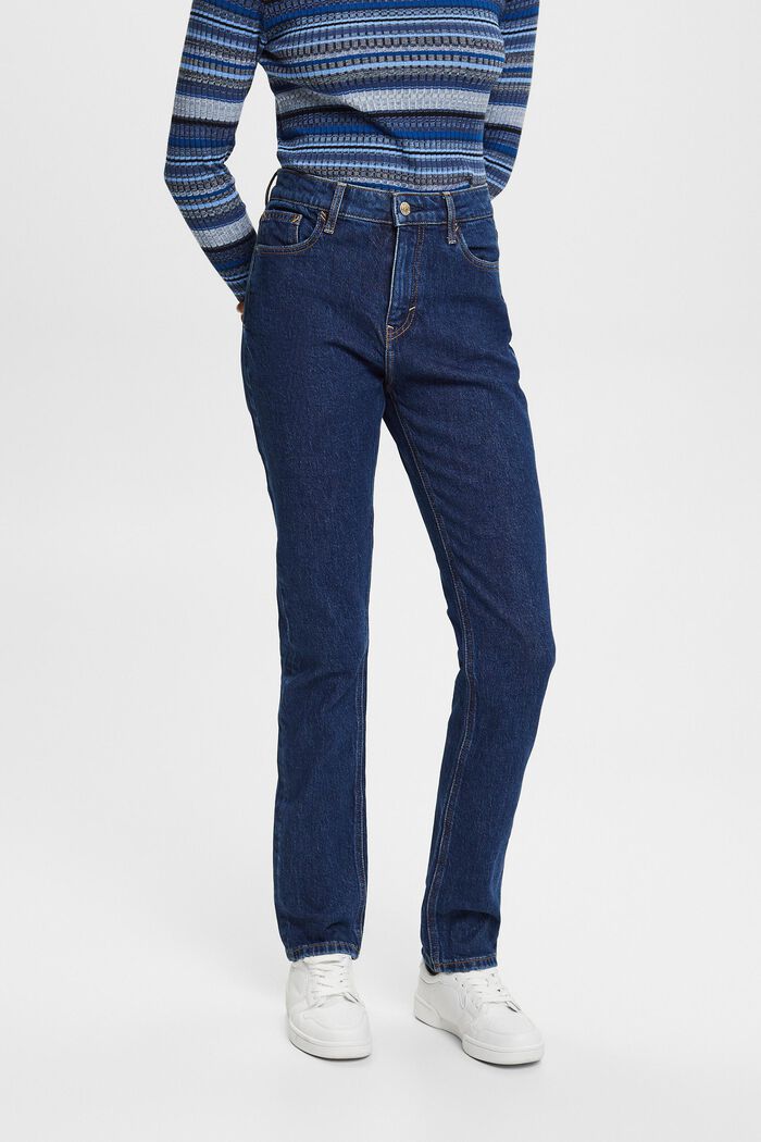 Retro Slim džíny s vysokým pasem, BLUE MEDIUM WASHED, detail image number 0