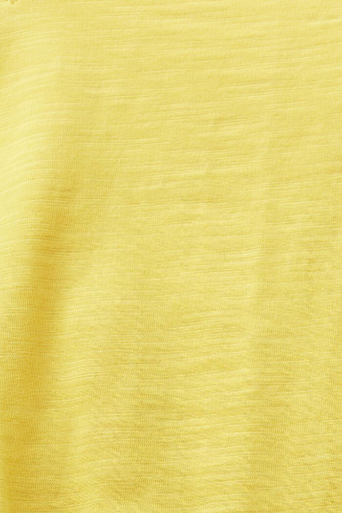Tričko z žerzeje, se špičatým výstřihem, YELLOW, detail image number 4