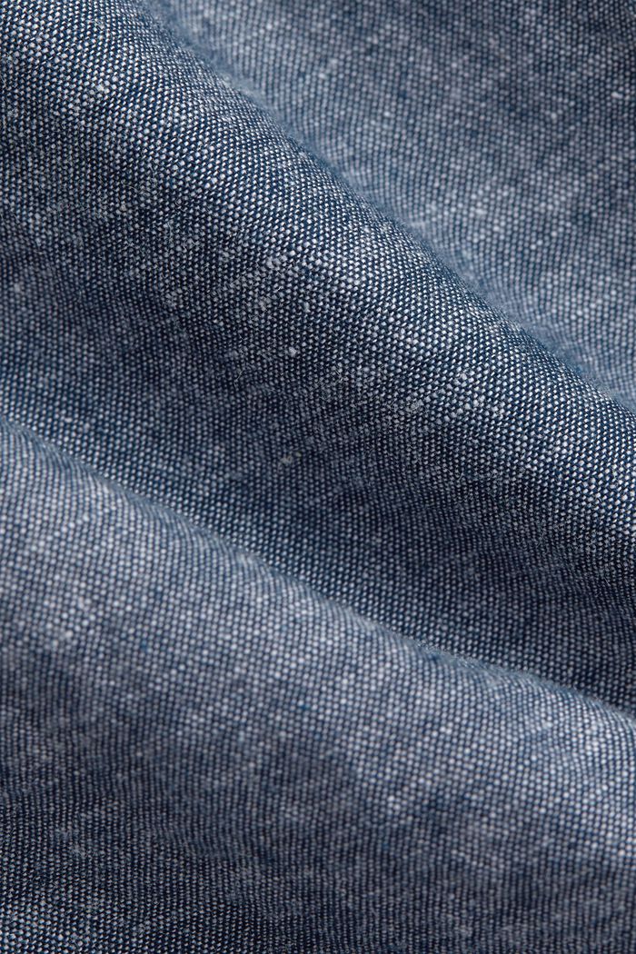 Len / bio bavlna: propínací košile, NAVY, detail image number 4