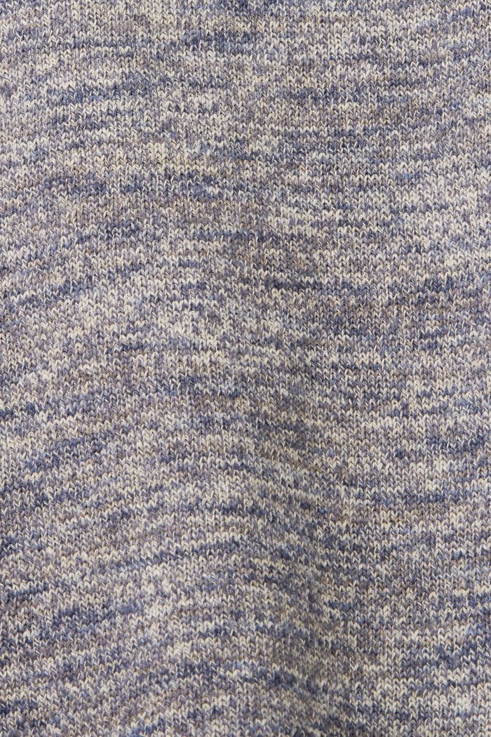 Melírovaný pletený svetřík s krátkým rukávem, NAVY, detail image number 4
