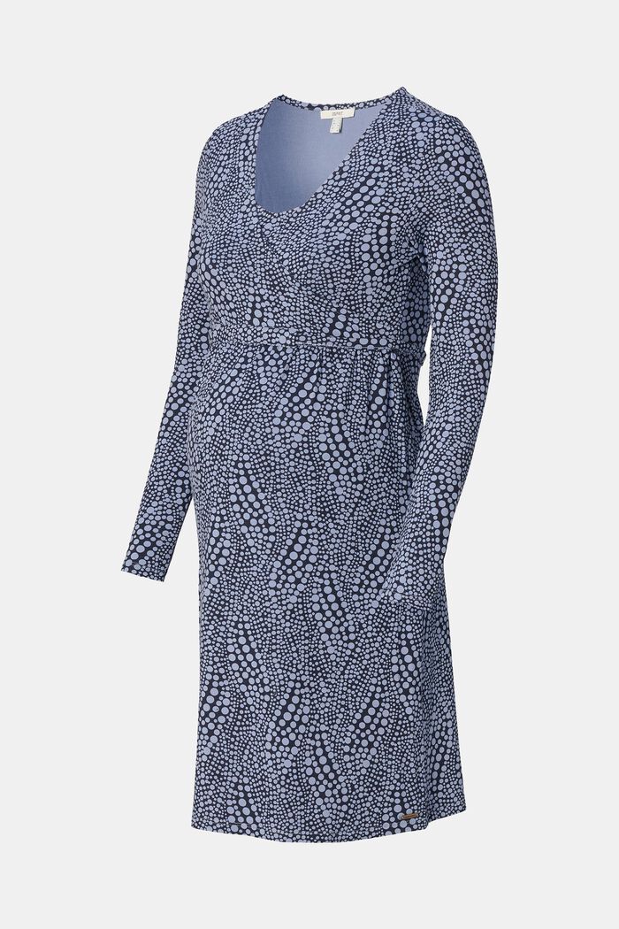 Vzorované midi šaty, NIGHT SKY BLUE, detail image number 6