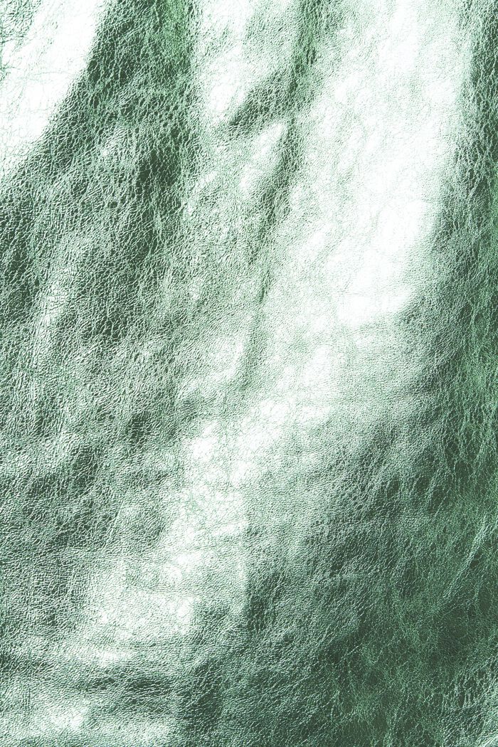 Metalická kožená sukně s povrchovou úpravou, LIGHT AQUA GREEN, detail image number 6