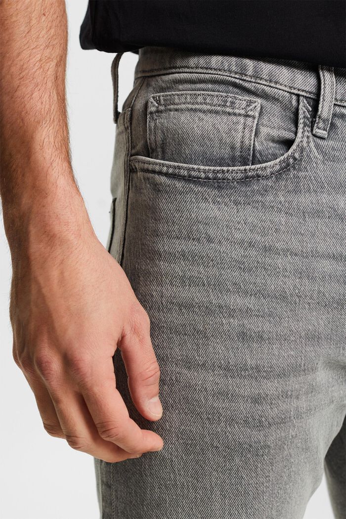 Slim džíny se střední výškou pasu, GREY LIGHT WASHED, detail image number 3