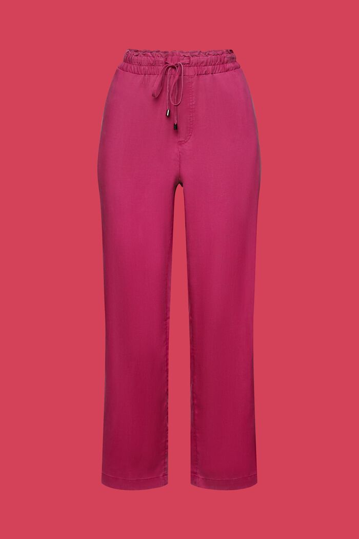 Kalhoty s elastickým pasem, DARK PINK, detail image number 7