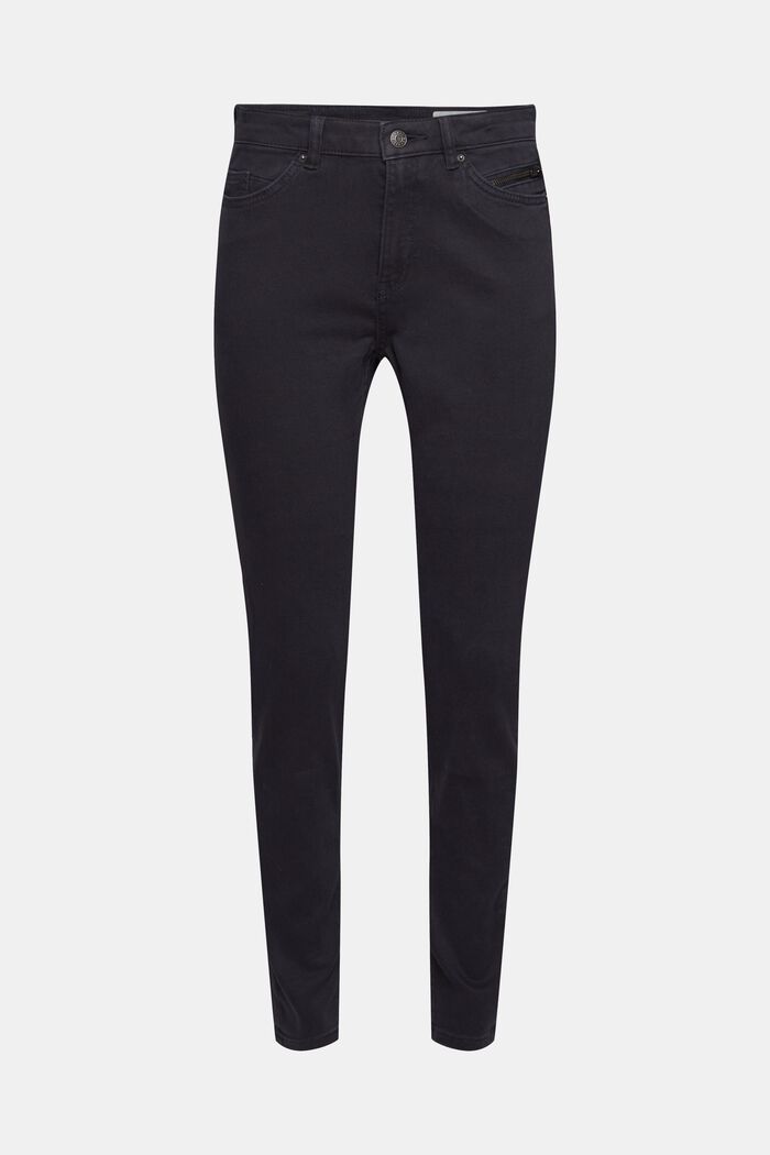 Strečové kalhoty s detaily v podobě zipů, NAVY, detail image number 2