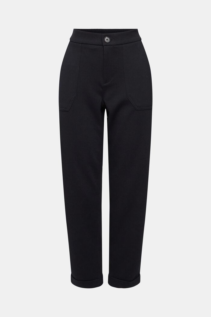 Kalhoty v joggingovém stylu, středně vysoký pas, BLACK, detail image number 6