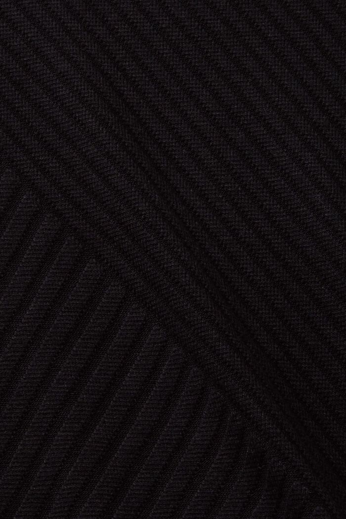 Mikina s nízkým žebrovým rolákem, BLACK, detail image number 4