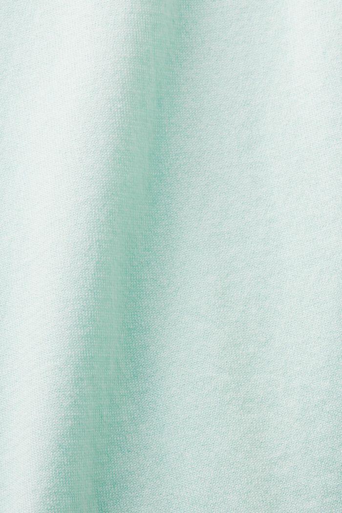 Pulovr s polokošilovým límcem, ze směsi s bavlnou, LIGHT AQUA GREEN, detail image number 5