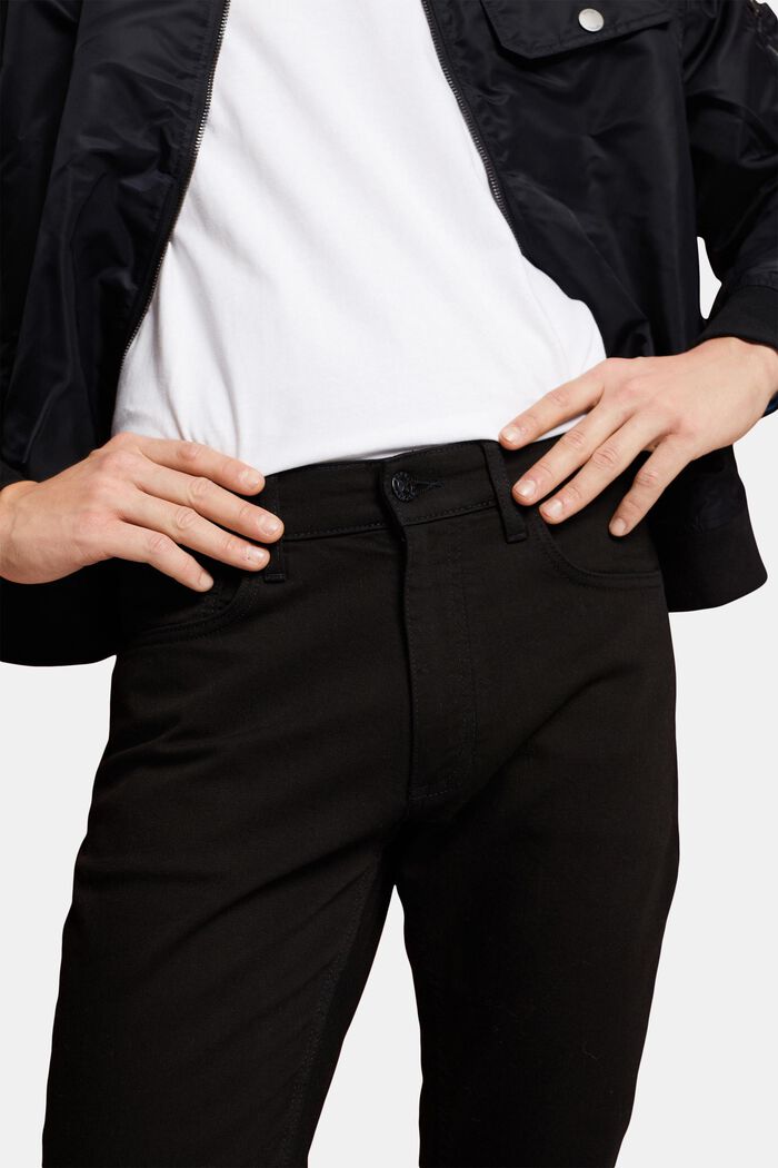 Kalhoty se střihem slim fit, BLACK, detail image number 2