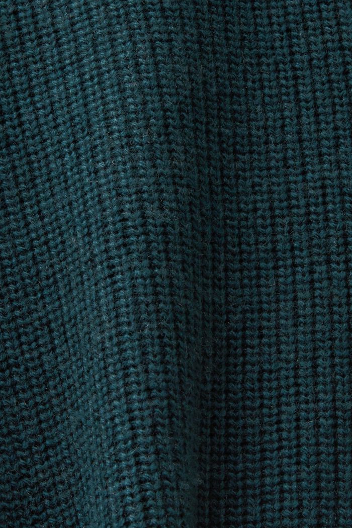 Vesta z žebrové pleteniny z vlněné směsi, NEW EMERALD GREEN, detail image number 5