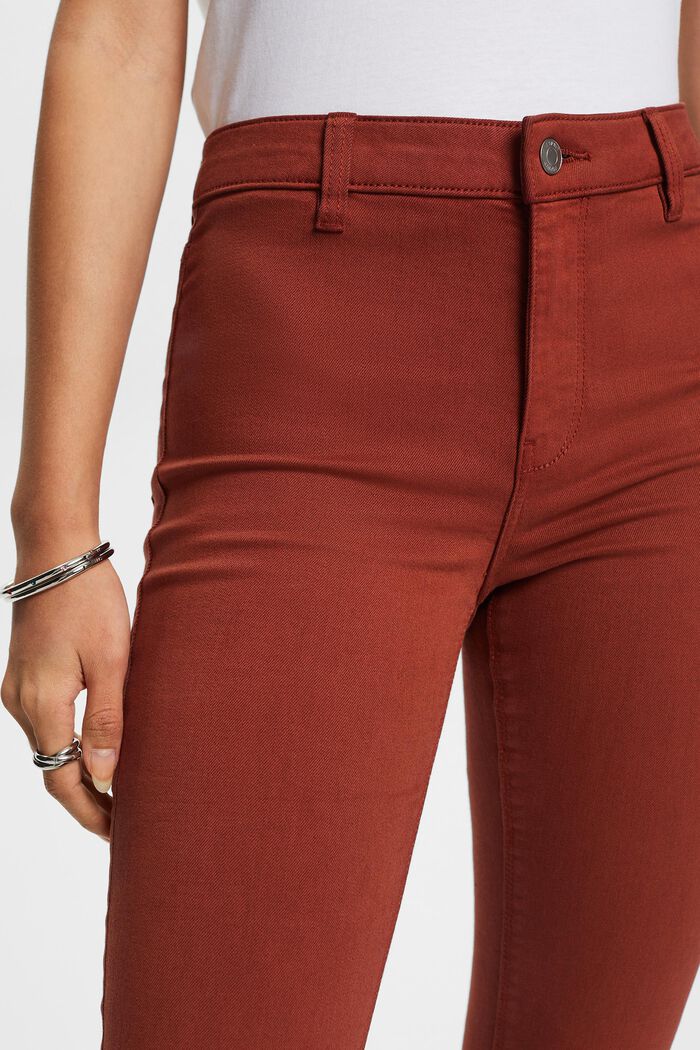 Skinny džíny se střední výškou pasu, RUST BROWN, detail image number 2