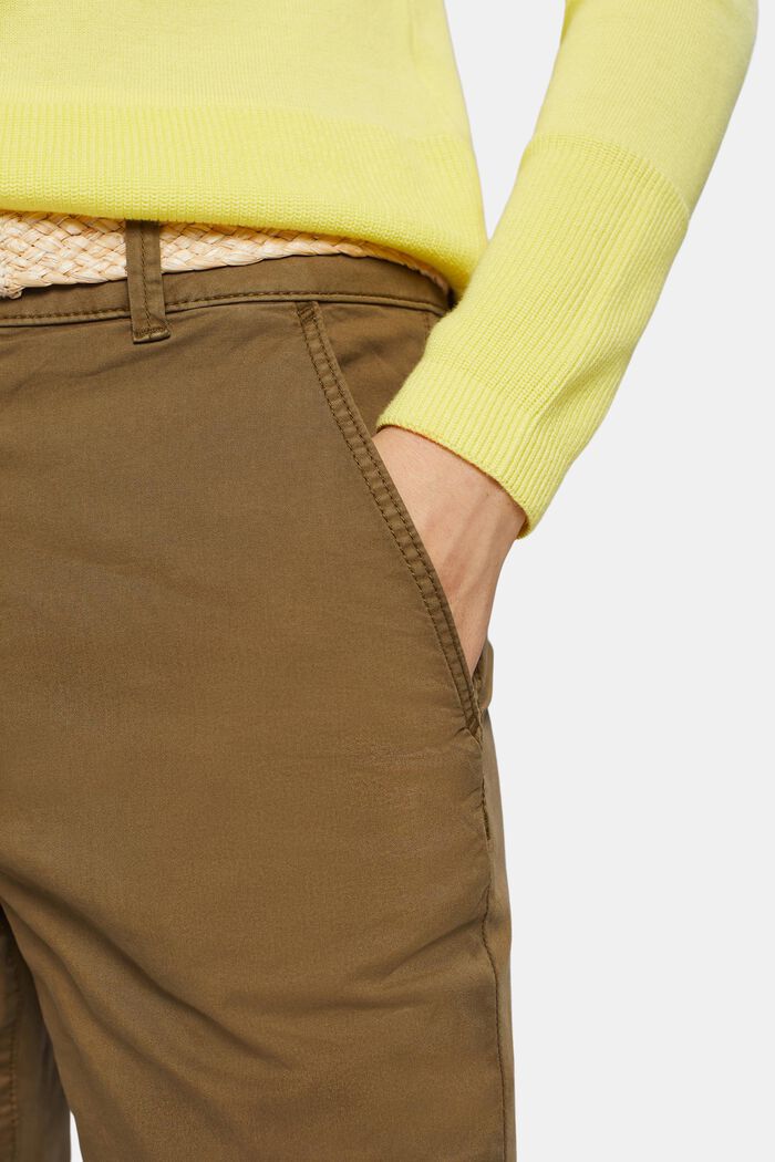 Chino kalhoty s páskem, KHAKI GREEN, detail image number 4