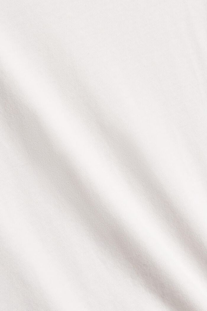 Tričko s dlouhým rukávem a nařasením, bio bavlna, OFF WHITE, detail image number 4