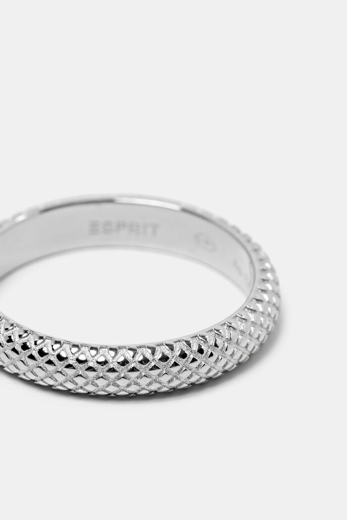 Prsten ze sterlingového stříbra s texturou, SILVER, detail image number 1