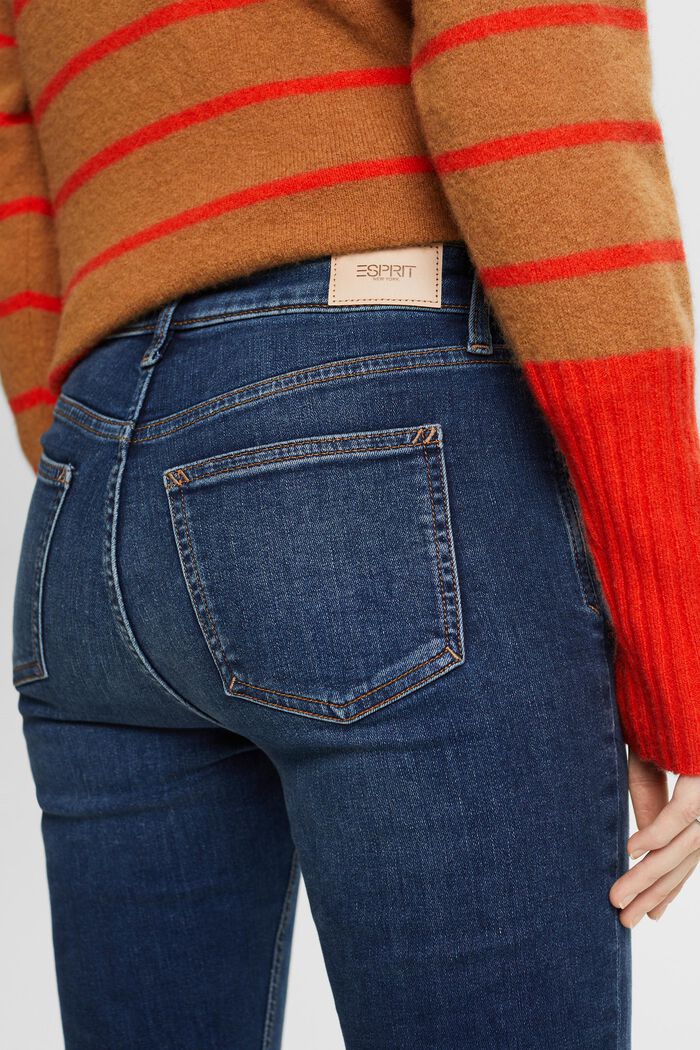 Z recyklovaného materiálu: strečové skinny džíny s vysokým pasem, BLUE LIGHT WASHED, detail image number 4