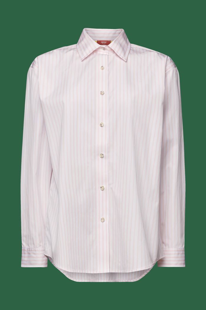 Pruhovaná košile z popelínu, PASTEL PINK, detail image number 5