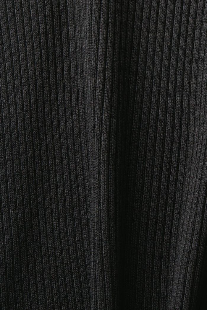 Kardigan z žebrové pleteniny, BLACK, detail image number 5