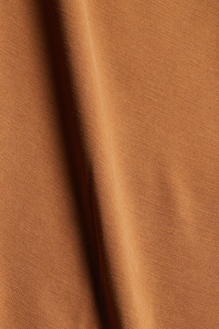 Tričko s dlouhým rukávem ze směsového materiálu s LENZING™ ECOVERO™, TOFFEE, detail image number 4