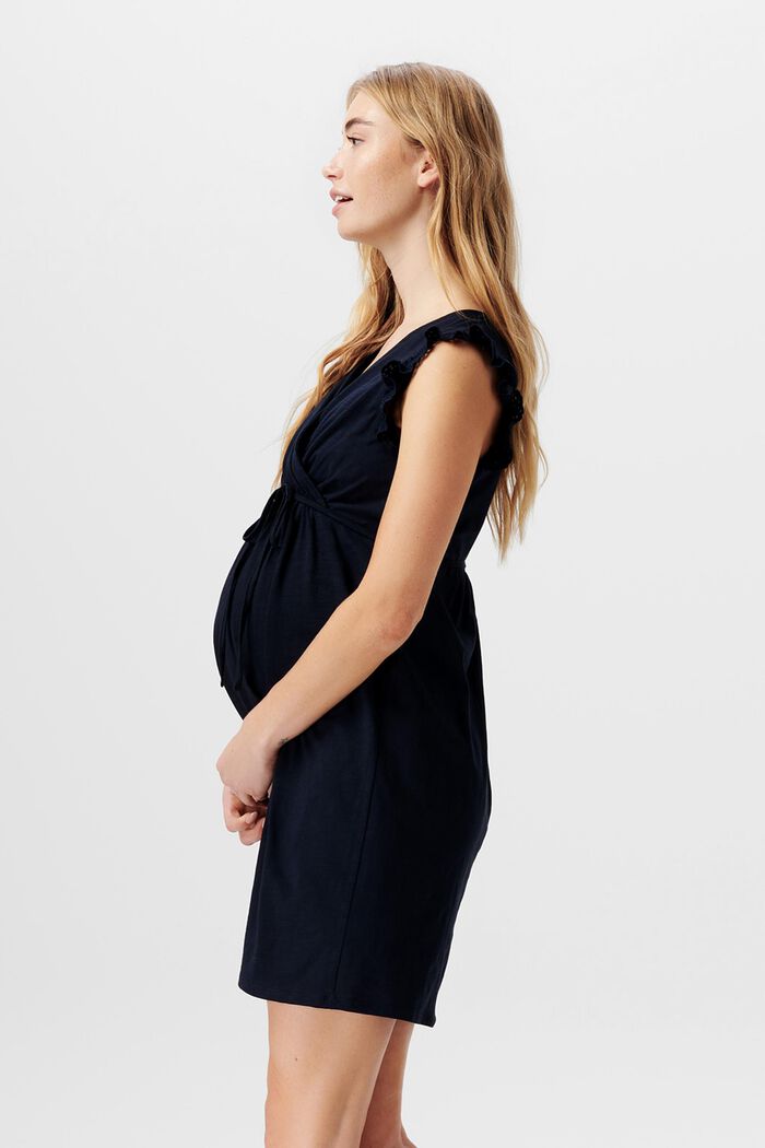 MATERNITY žerzejové šaty s úpravou pro kojení, NIGHT SKY BLUE, detail image number 4