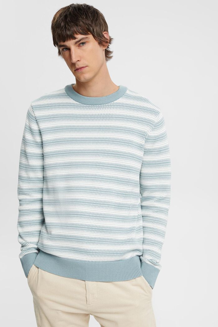 Pruhovaný pulovr, GREY BLUE, detail image number 0