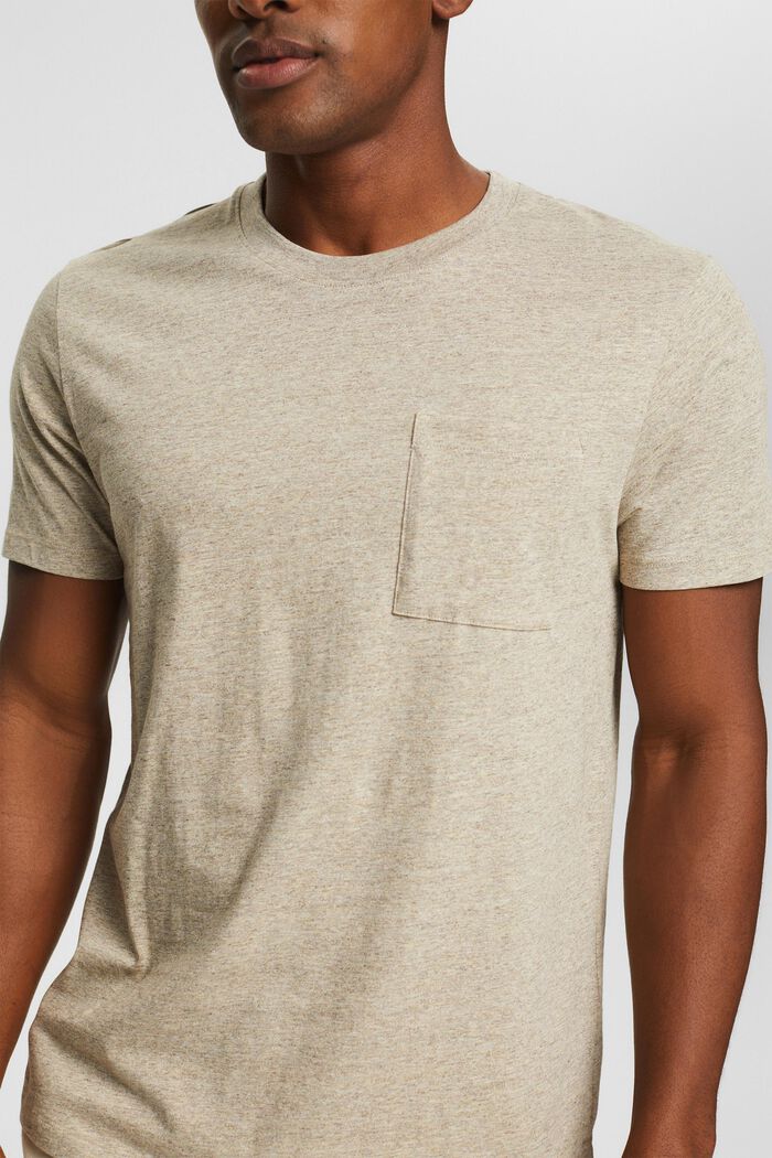 Žerzejové tričko s melírovaným vzhledem, SKIN BEIGE, detail image number 1