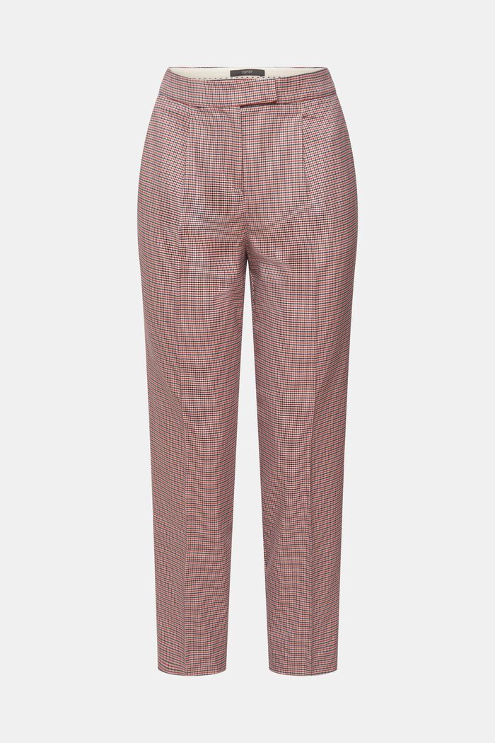 Kalhoty s károvaným vzorem, CREAM BEIGE, detail image number 8