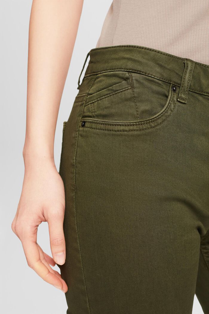 Capri kalhoty z bio bavlny, KHAKI GREEN, detail image number 4