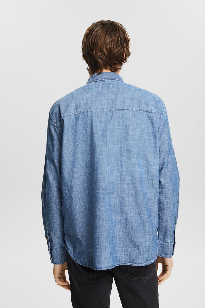 Džínová košile s propínacím límcem, BLUE MEDIUM WASHED, detail image number 2