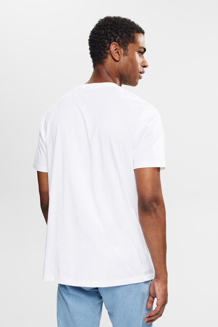 Žerzejové tričko s vyšitým logem, WHITE, detail image number 3