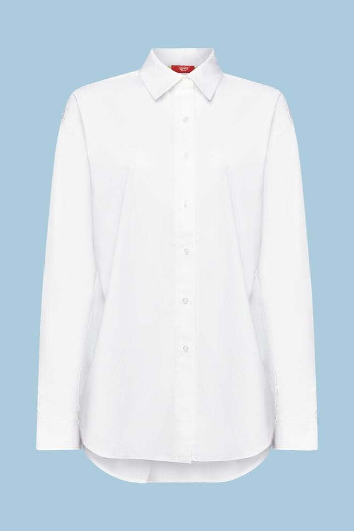 Oversize košile s propínacím límcem, WHITE, detail image number 6