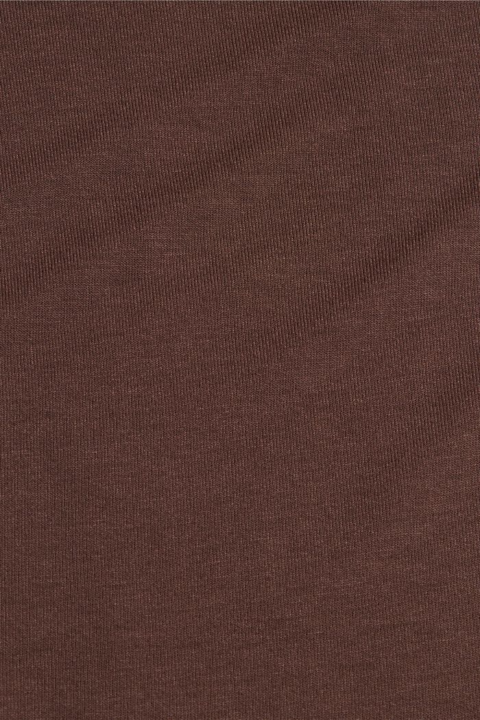 Tričko s lodičkovým výstřihem a dlouhým rukávem z materiálu LENZING™ ECOVERO™, DARK BROWN, detail image number 4