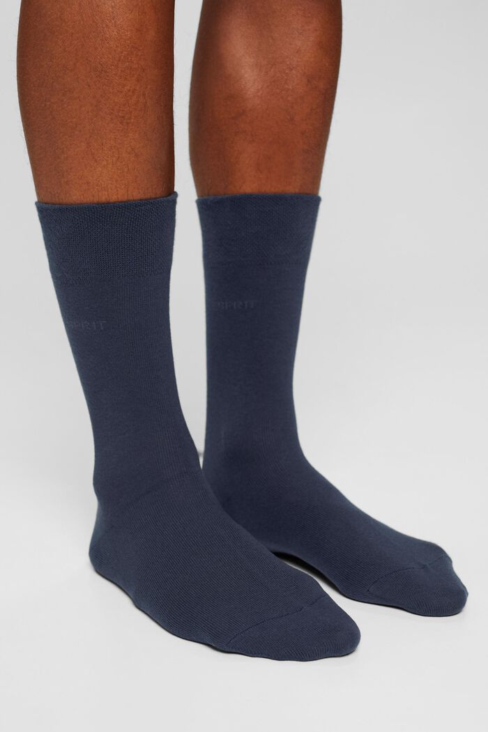 Ponožky ze směsi s bio bavlnou, 10 párů v balení, MARINE, overview