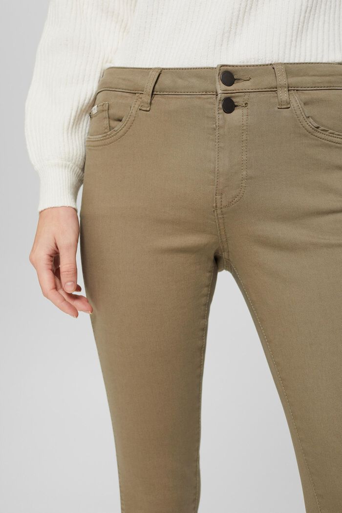 Strečové kalhoty se dvěma knoflíky, LIGHT KHAKI, detail image number 2