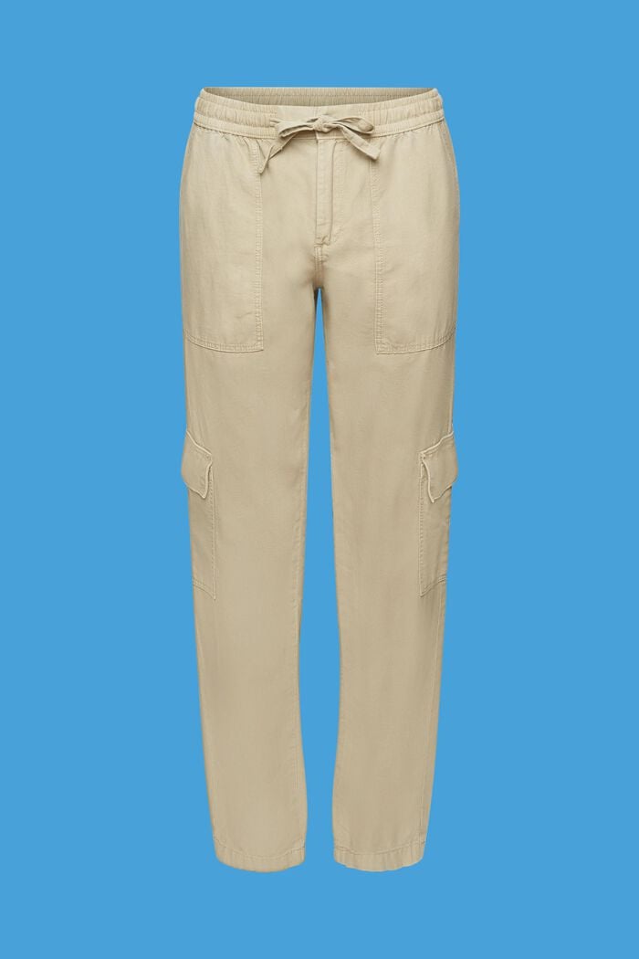 Cargo kalhoty ze směsového materiálu s TENCEL™, BEIGE, detail image number 8