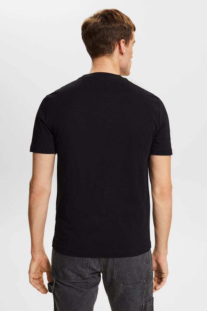 Žerzejové tričko z bio bavlny, BLACK, detail image number 3