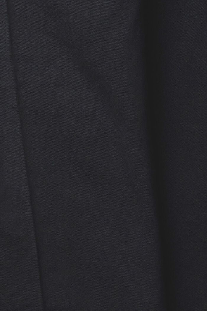 Strečové kalhoty chino z bavlny, BLACK, detail image number 1
