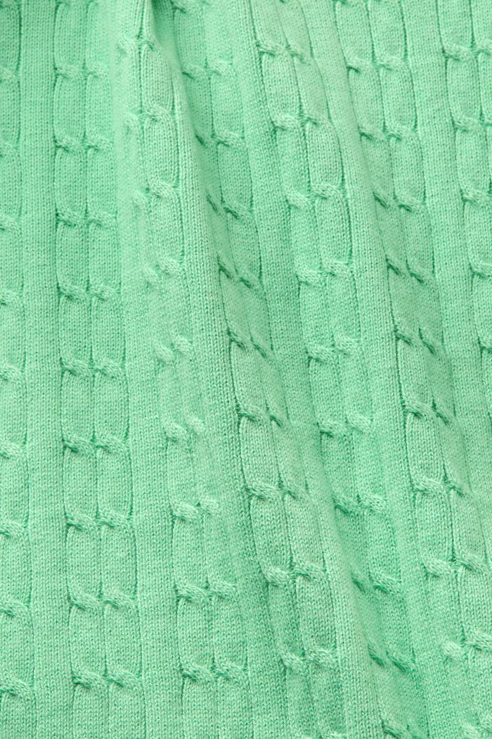 Polokošile z copánkové pleteniny, LIGHT GREEN, detail image number 4