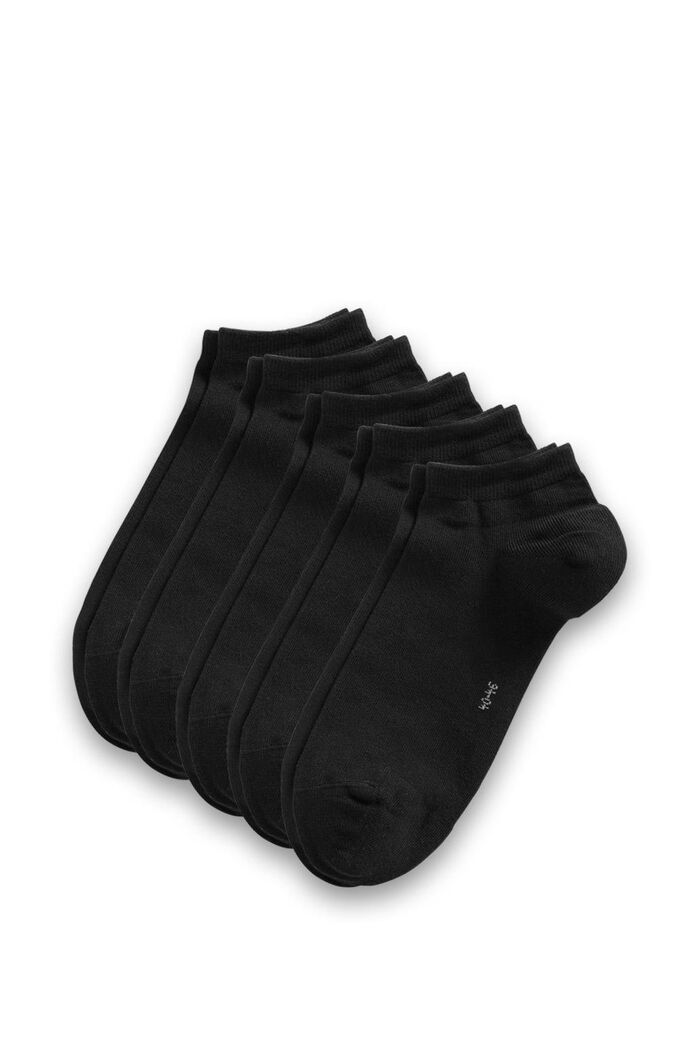 5 párů nízkých ponožek, ze směsi s bavlnou, BLACK, detail image number 0
