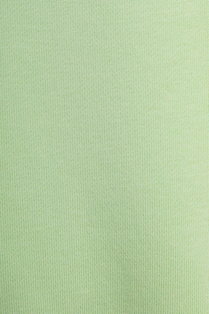 Unisex flísová mikina s logem, z bavlny, LIGHT GREEN, detail image number 4