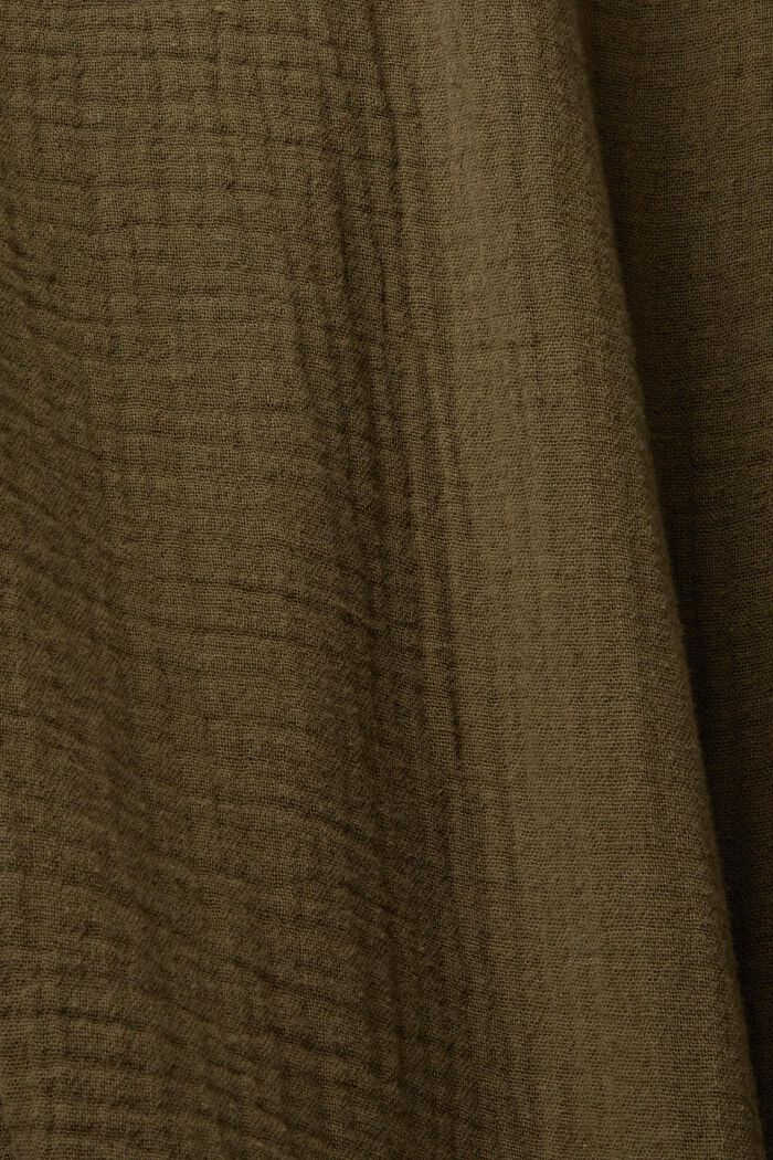 Mušelínová košile z udržitelné bavlny, KHAKI GREEN, detail image number 5