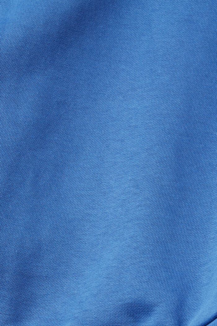 Zkrácená mikina s kapucí a průběžným zipem, BLUE, detail image number 4