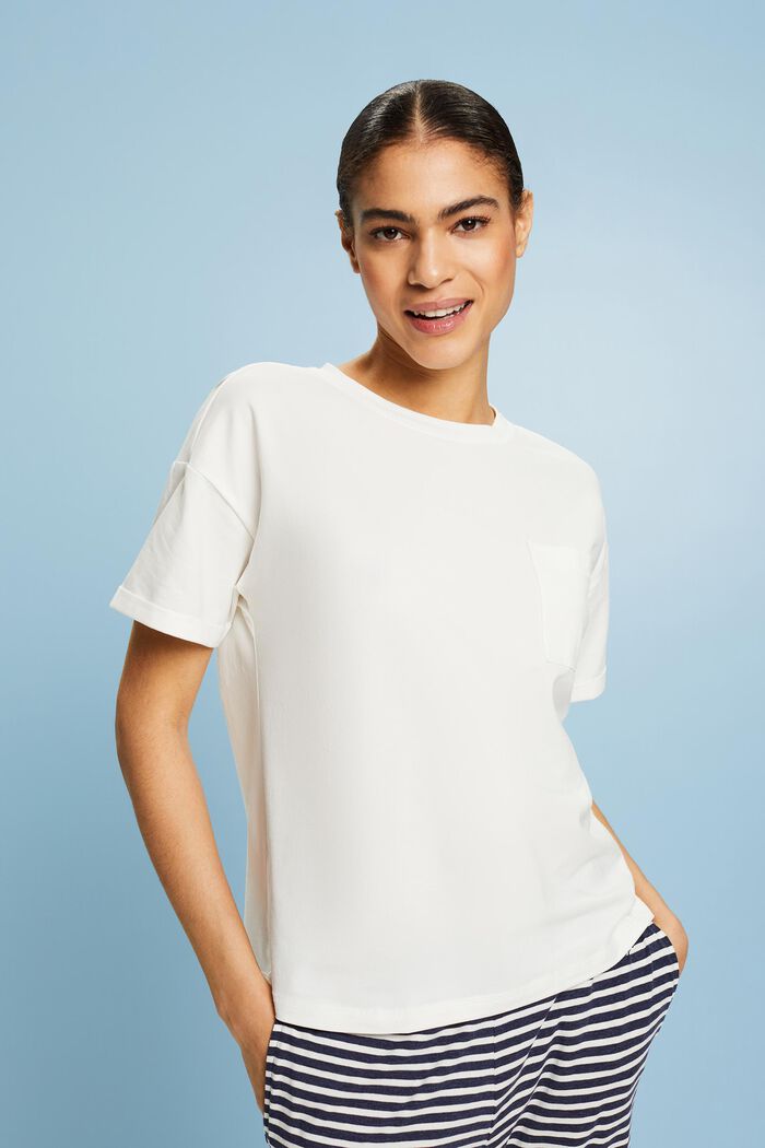 Pyžamové tričko, OFF WHITE, detail image number 0