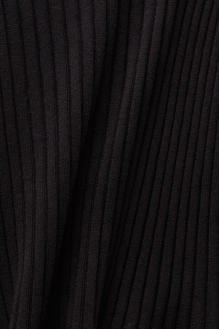 Pulovr z žebrované pleteniny, BLACK, detail image number 5