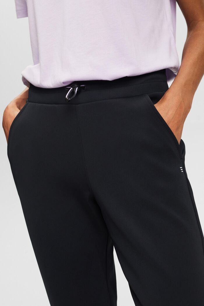 Sportovní žerzejové kalhoty, BLACK, detail image number 4